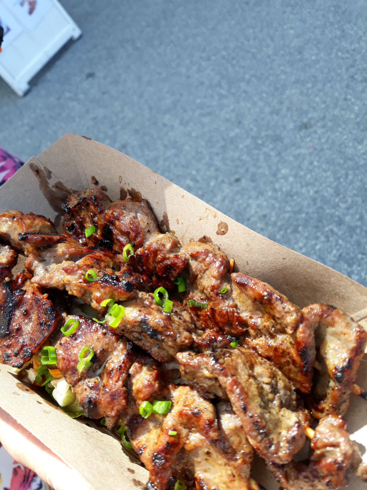 Grilled ribeye strips from Buddhalicious